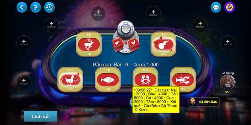 Hướng dẫn đăng nhập và tham gia chơi bầu cua tôm cá